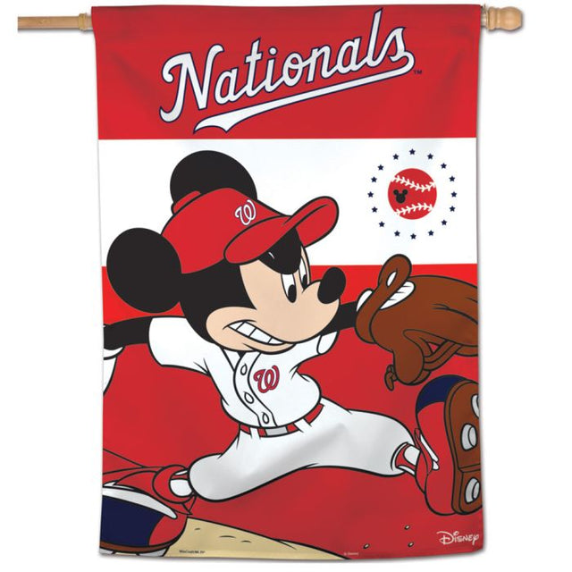 Bandera vertical de Washington Nationals/Disney de 28" x 40"