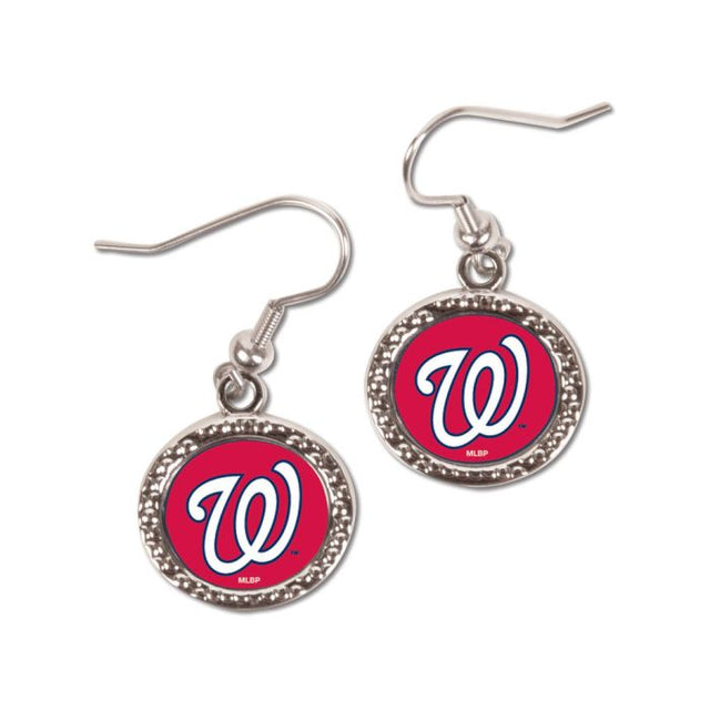 Washington Nationals Earrings Jewelry Carded Round