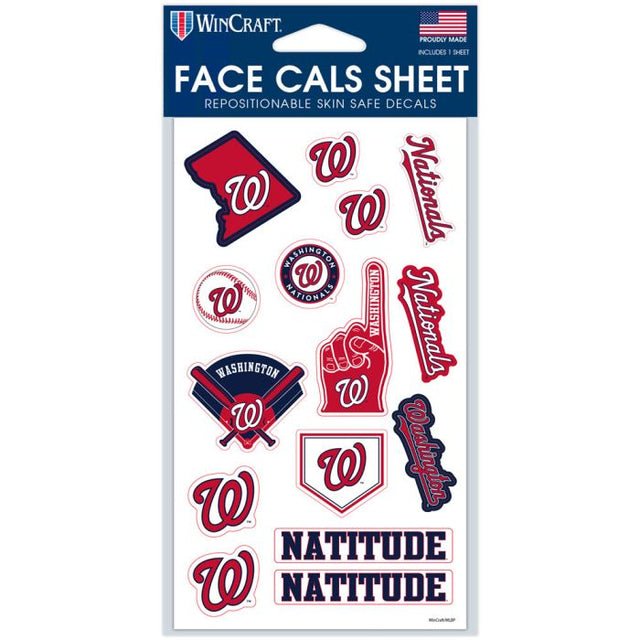 Washington Nationals Face Cals 4" x 7"