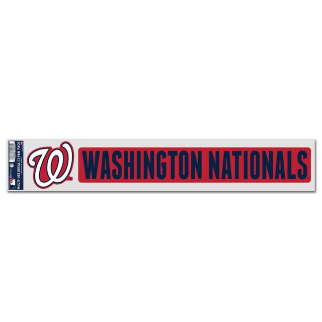 Calcomanías para fanáticos de los Washington Nationals de 3" x 17"