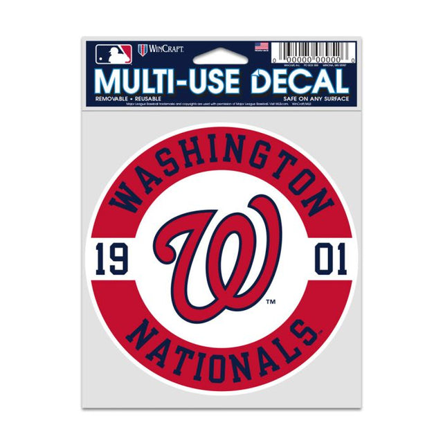 Calcomanías para fanáticos de los Washington Nationals de 3,75" x 5"