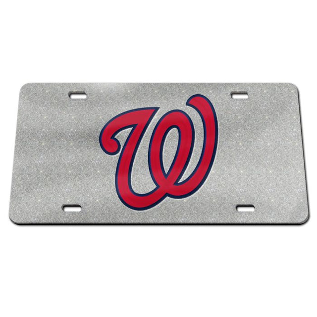 Washington Nationals GLITTER Specialty Acrylic License Plate