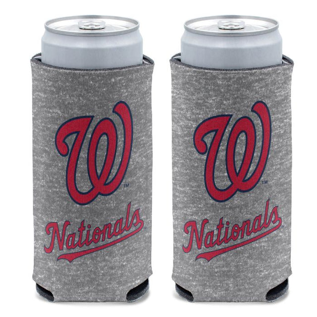 Enfriador de latas delgado de 12 oz color GRIS de Washington Nationals