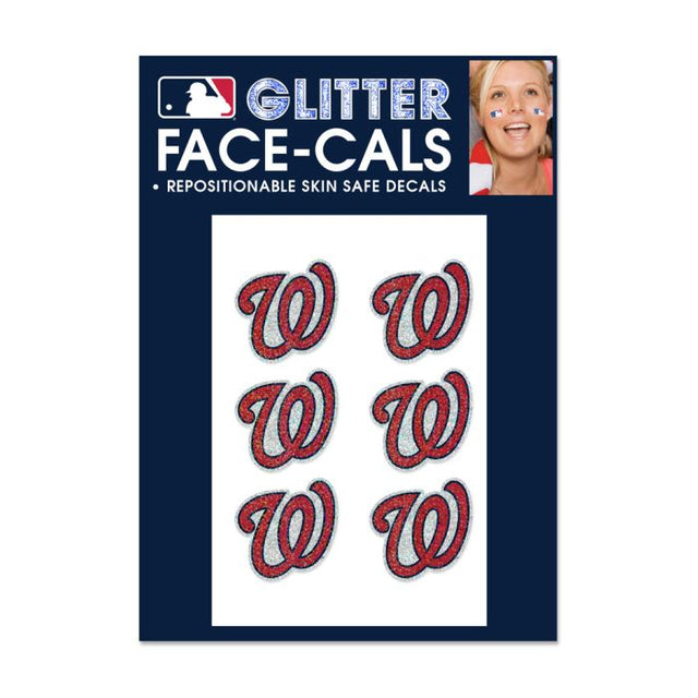 Washington Nationals Glitter Tattoo 6 Pack