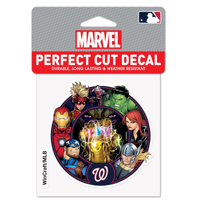 Calcomanía de color de corte perfecto de MARVEL de Washington Nationals/Marvel (c) 2021, 4" x 4"