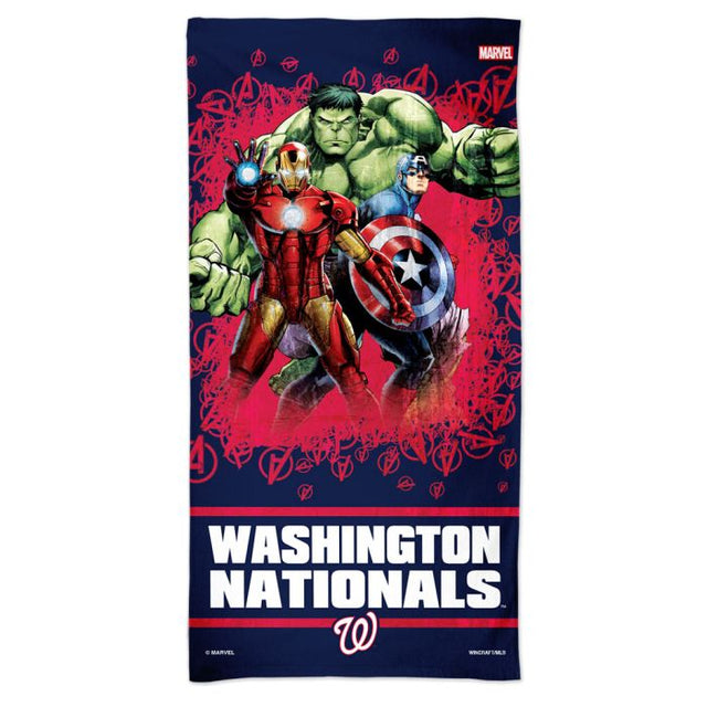 Toalla de playa Spectra de MARVEL de Washington Nationals/Marvel (c) 2021, 30" x 60"