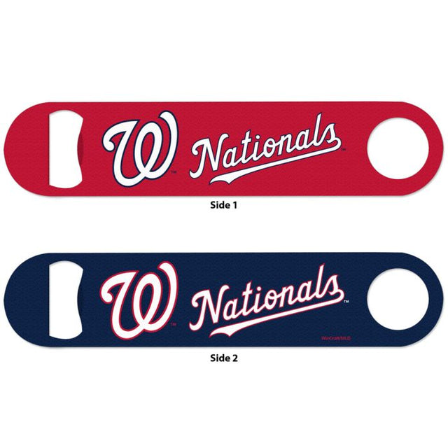 Abridor de botellas de metal de dos caras de Washington Nationals