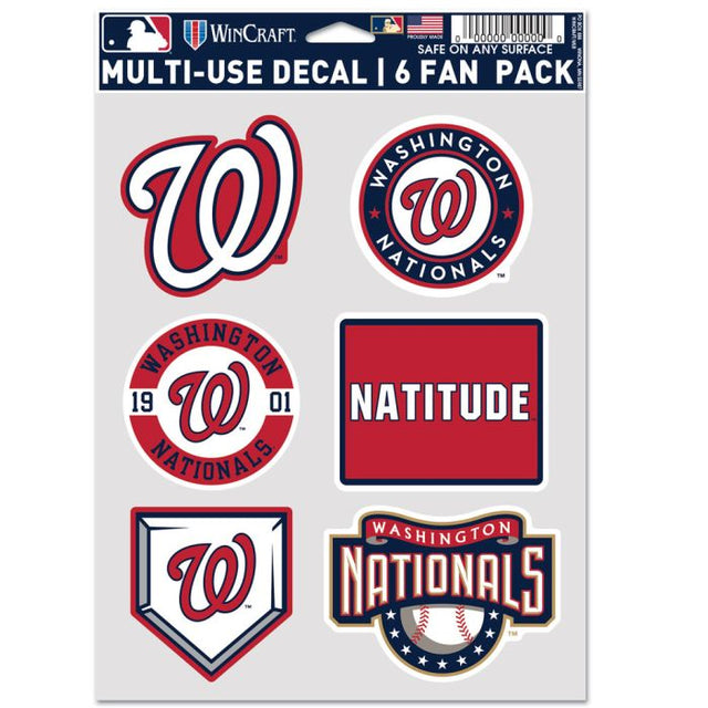 Washington Nationals Multi Use 6 Fan Pack