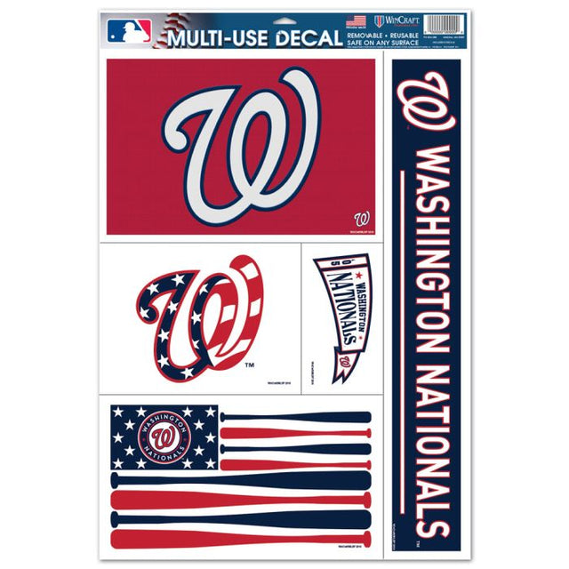 Calcomanía multiusos de Washington Nationals, 11" x 17"