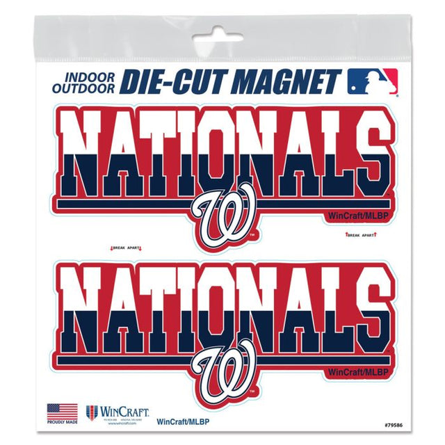 Imanes para exteriores de Washington Nationals, 6" x 6"