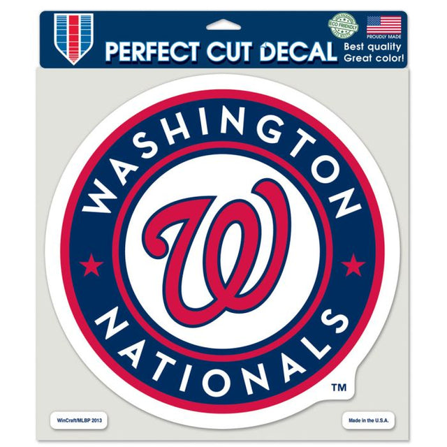 Calcomanía de color de corte perfecto de Washington Nationals de 8" x 8"