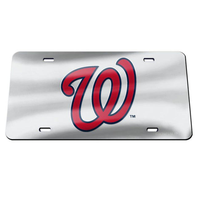 Washington Nationals SILVER Specialty Acrylic License Plate