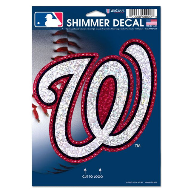 Washington Nationals Shimmer Decals 5" x 7"