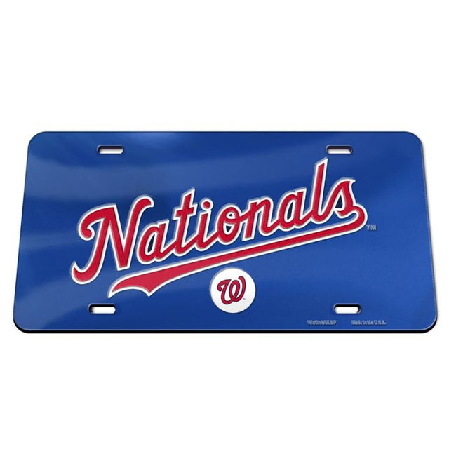 Matrícula acrílica especial de Washington Nationals