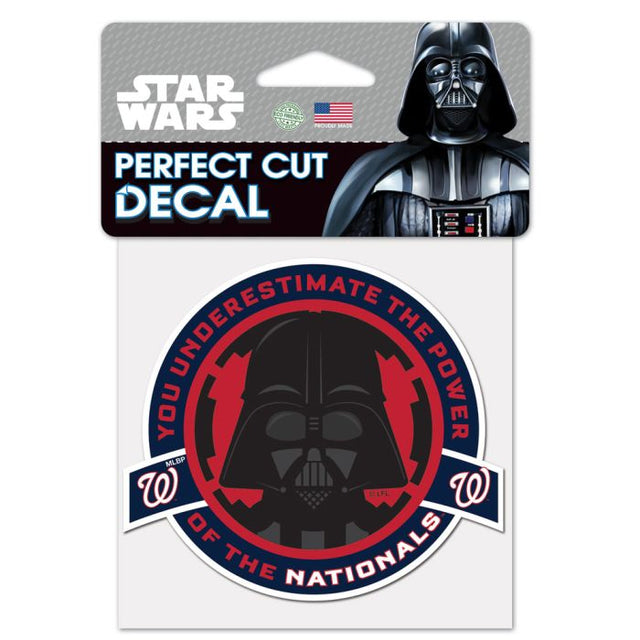 Calcomanía de color de corte perfecto de DARTH VADER de Star Wars de Washington Nationals, 4" x 4"