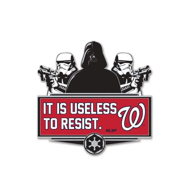 Tarjeta de joyería con pin de colección de los Washington Nationals/Star Wars Darth Vader y Storm Troopers