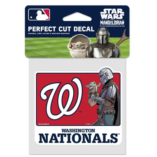 Washington Nationals / Star Wars Mandalorian Perfect Cut Color Decal 4" x 4"
