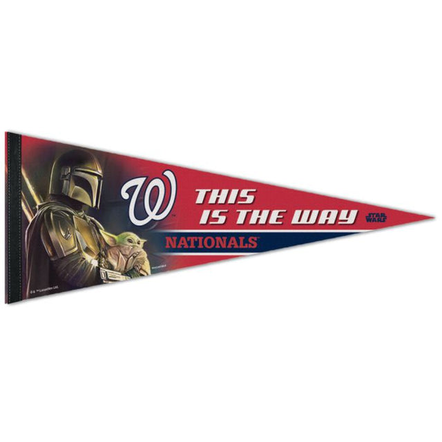 Banderín premium de Washington Nationals / Star Wars Mandalorian de 12" x 30"