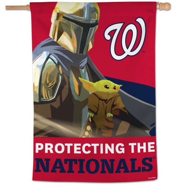 Bandera vertical de Washington Nationals / Star Wars Mandalorian de 28" x 40"