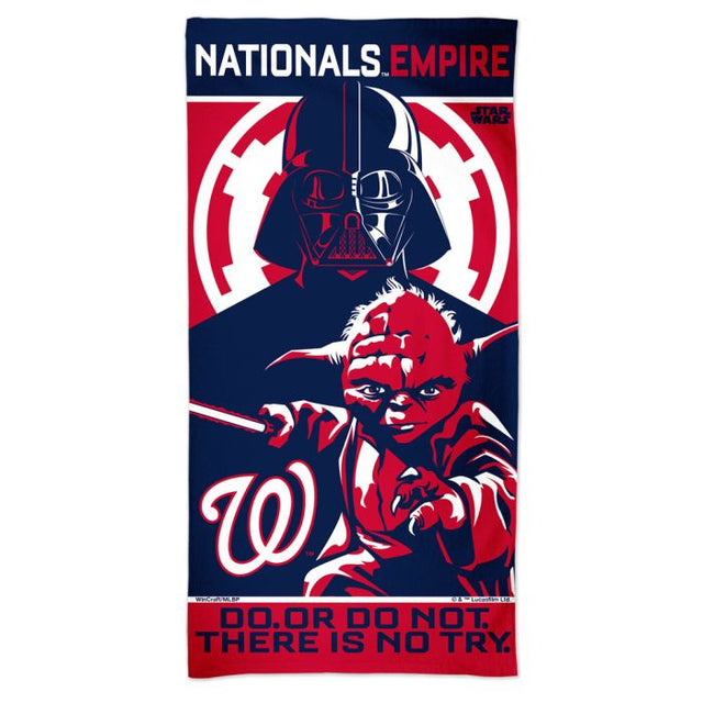 Toalla de playa Spectra de 30" x 60" con la imagen de YODA y DARTH VADAR de Washington Nationals y Star Wars