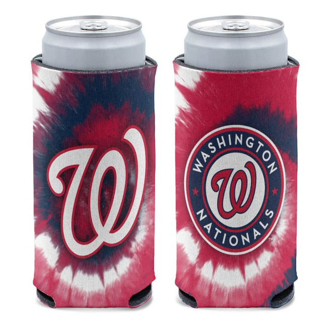 Enfriador de latas delgado de 12 oz con estampado TIE DYE de Washington Nationals