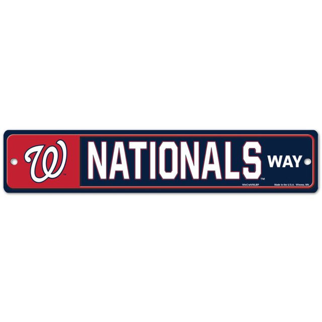 Washington Nationals Way Street / Zone Sign 3.75" x 19"