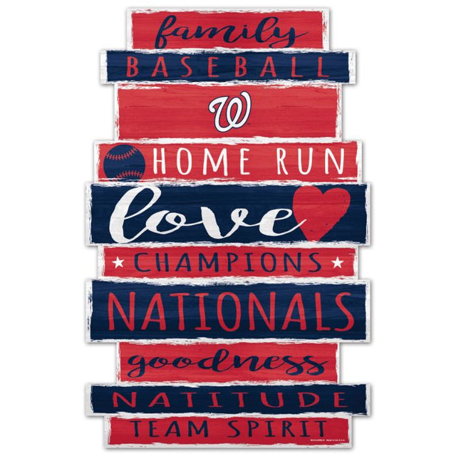 Washington Nationals Wood Sign 11" x 17" 1/4" thick