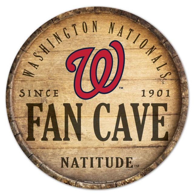 Washington Nationals Wood Sign 14" Rnd