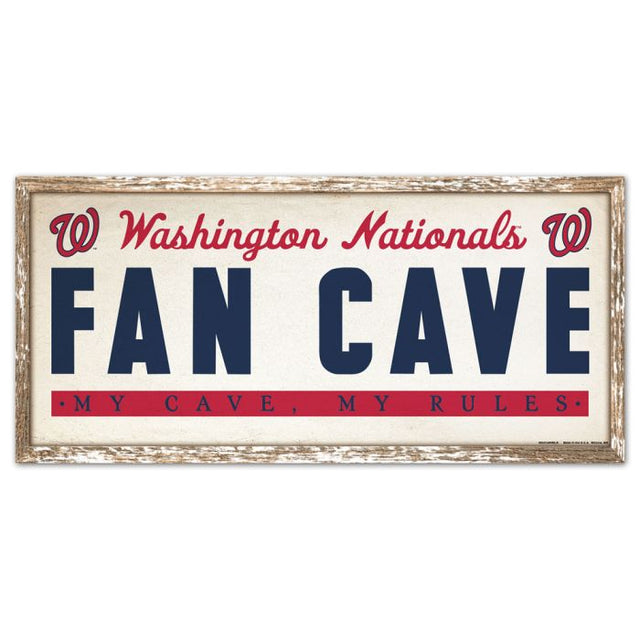 Letrero de madera de los Washington Nationals de 8" x 17"