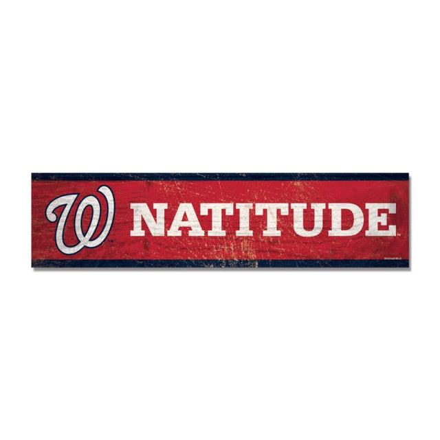 Washington Nationals Wooden Magnet 1.5" X 6"