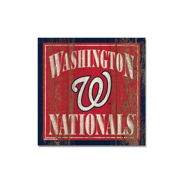 Imán de madera de los Washington Nationals de 3" x 3"