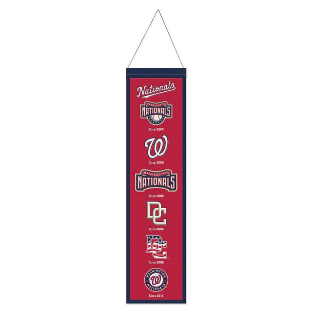 Bandera de lana de los Washington Nationals de 8" x 32"