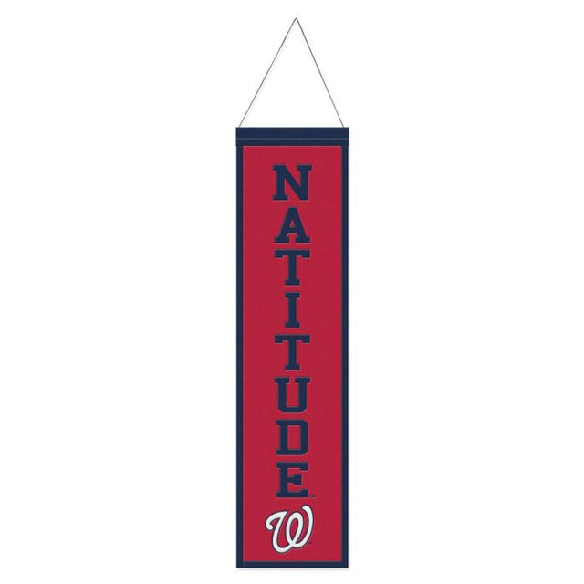 Bandera de lana de los Washington Nationals de 8" x 32"