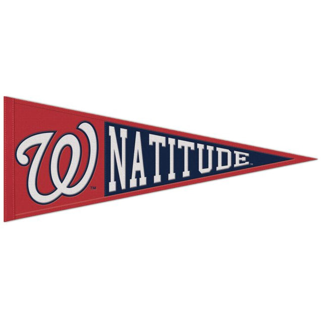 Banderín de lana de los Washington Nationals de 13" x 32"