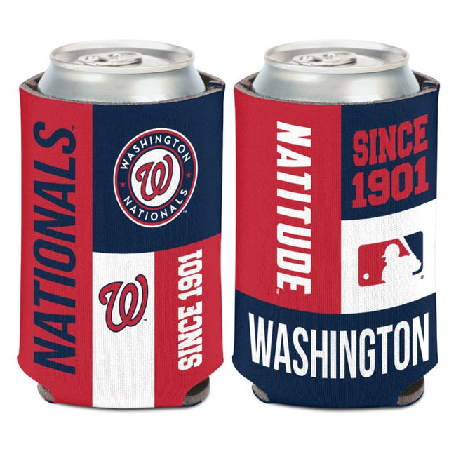 Enfriador de latas con bloques de colores de Washington Nationals, 12 oz.