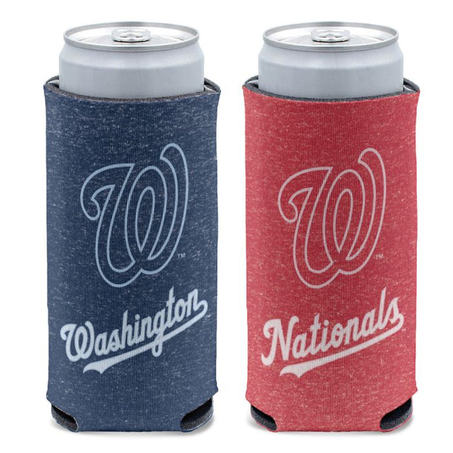 Enfriador de latas delgado de 12 oz con estampado de jaspeado de Washington Nationals