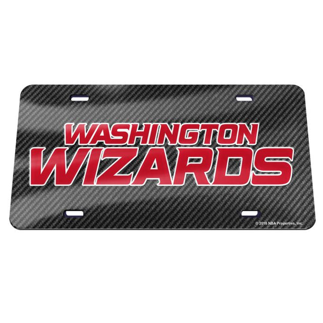 Washington Wizards CARBON Specialty Acrylic License Plate