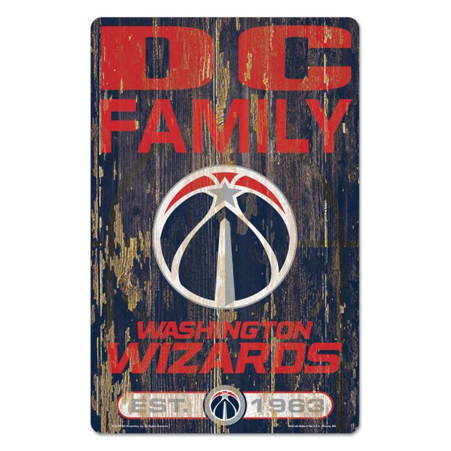 Washington Wizards Slogan Wood Sign 11" x 17" 1/4" thick