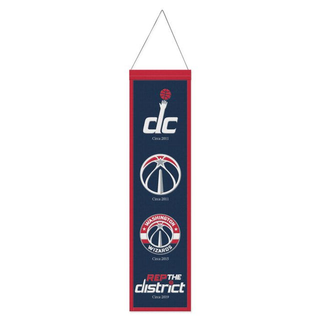 Washington Wizards Wool Banner 8" x 32"