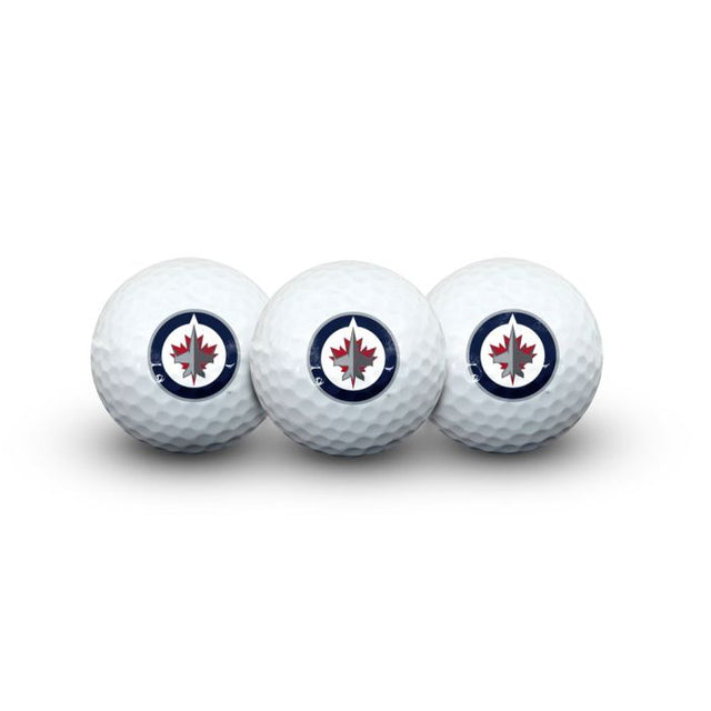 3 pelotas de golf de los Winnipeg Jets en formato concha