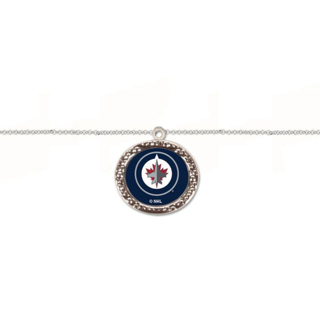 Pulsera con dije de los Winnipeg Jets, joyería en cartulina