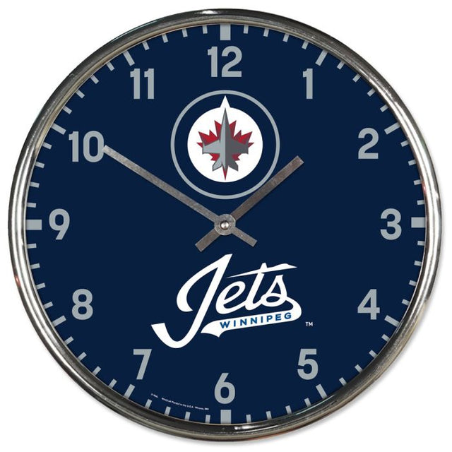 Winnipeg Jets Chrome Clock