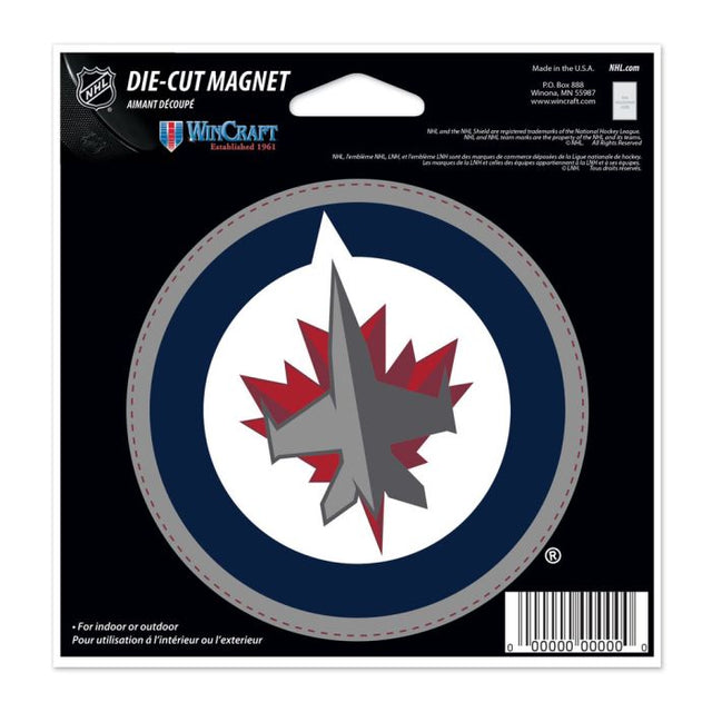 Imán troquelado de los Winnipeg Jets de 4,5" x 6"