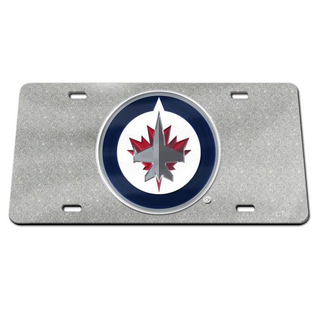 Winnipeg Jets GLITTER Specialty Acrylic License Plate