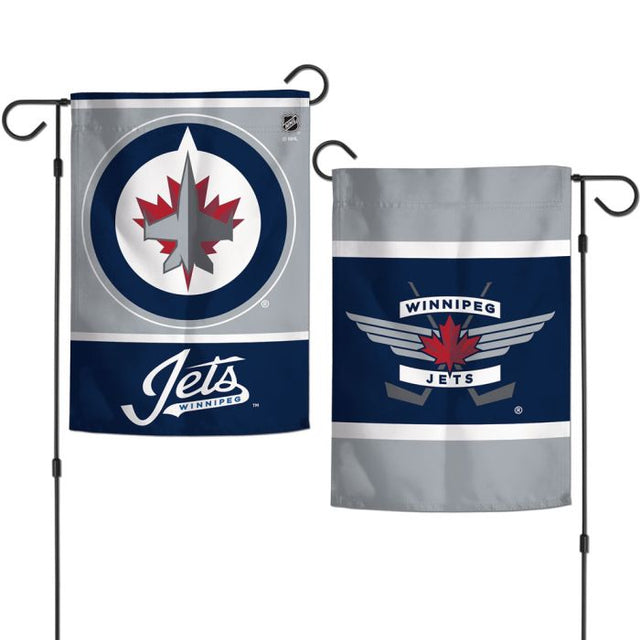 Banderas de jardín de los Winnipeg Jets, de 2 lados, 12,5" x 18"