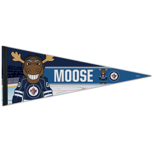 Banderín premium MOOSE de Winnipeg Jets de 12" x 30"