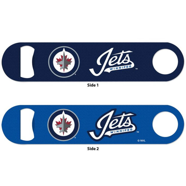 Abridor de botellas de metal de dos caras de Winnipeg Jets