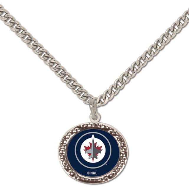 Collar con dije de los Winnipeg Jets y tarjeta de joyería