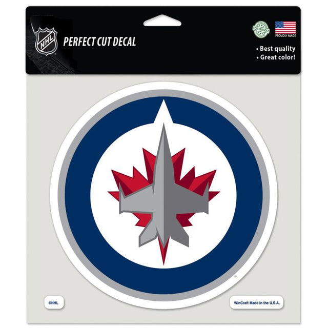 Calcomanía de color de corte perfecto de Winnipeg Jets de 8" x 8"