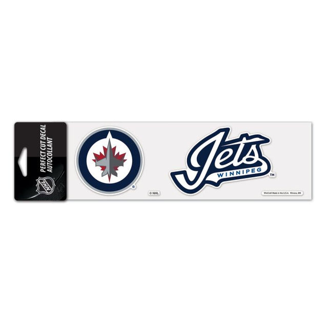 Calcomanías de corte perfecto de Winnipeg Jets de 3" x 10"